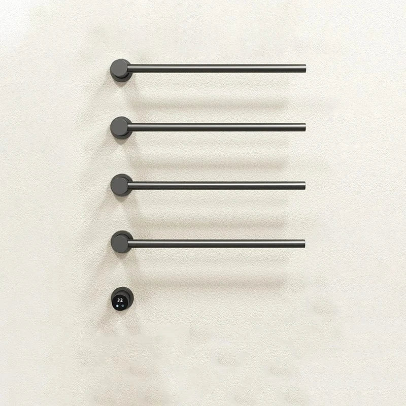 Gris-4 Rods Porte Serviette Chauffage Mitigeo