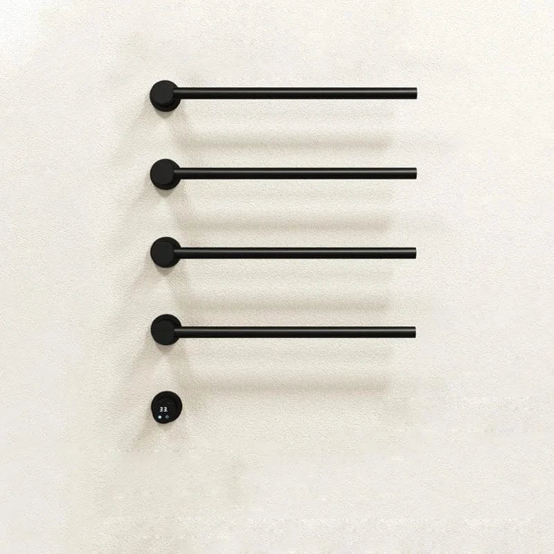Noir-4 Rods Porte Serviette Chauffage Mitigeo