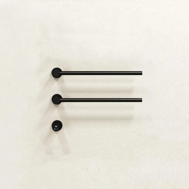 Noir-2 Rods Porte Serviette Chauffage Mitigeo
