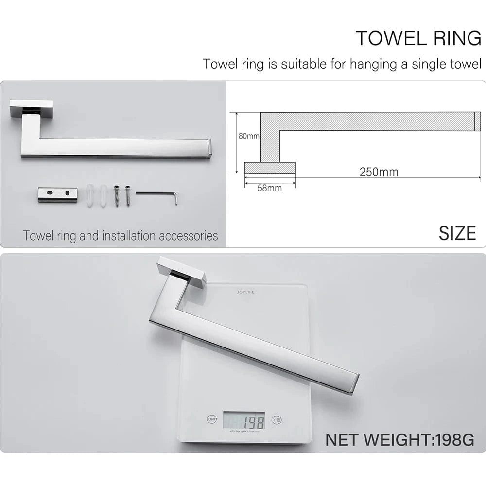 Porte-Serviette Mural en Acier inoxydable Mitigeo