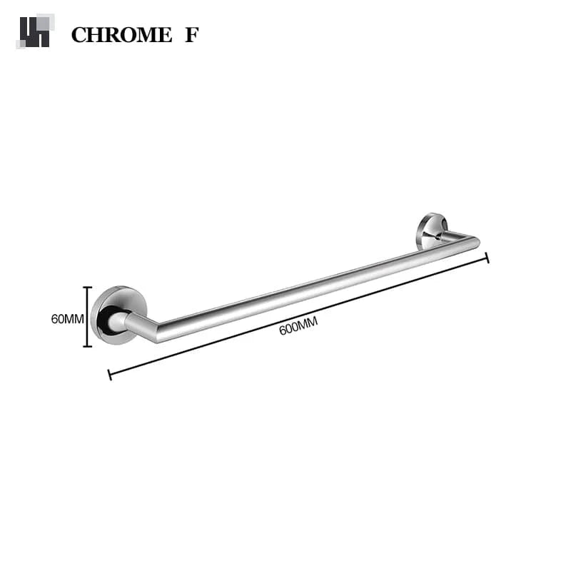 Chrome F Porte Serviette Mural Salle de Bain Mitigeo