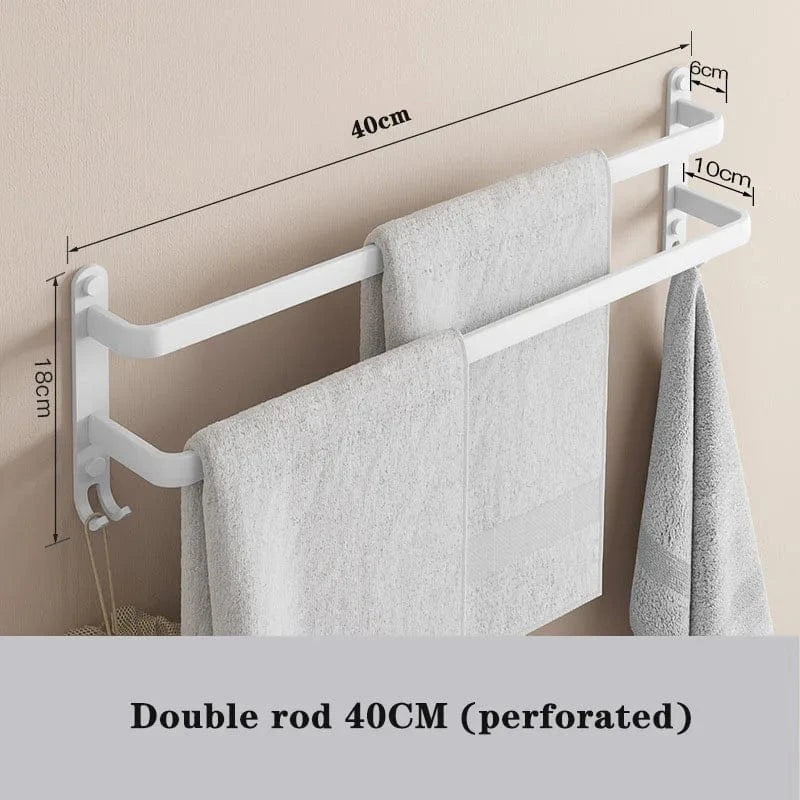 B Double pole 40cm Porte Serviette pour Salle de Bain Mitigeo