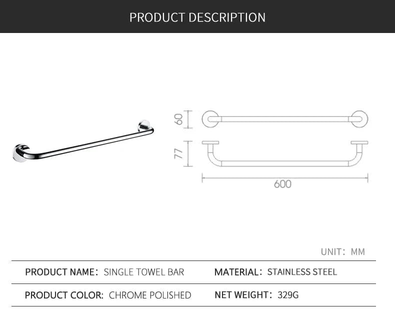 Porte Serviette Salle de Bain Mural Mitigeo