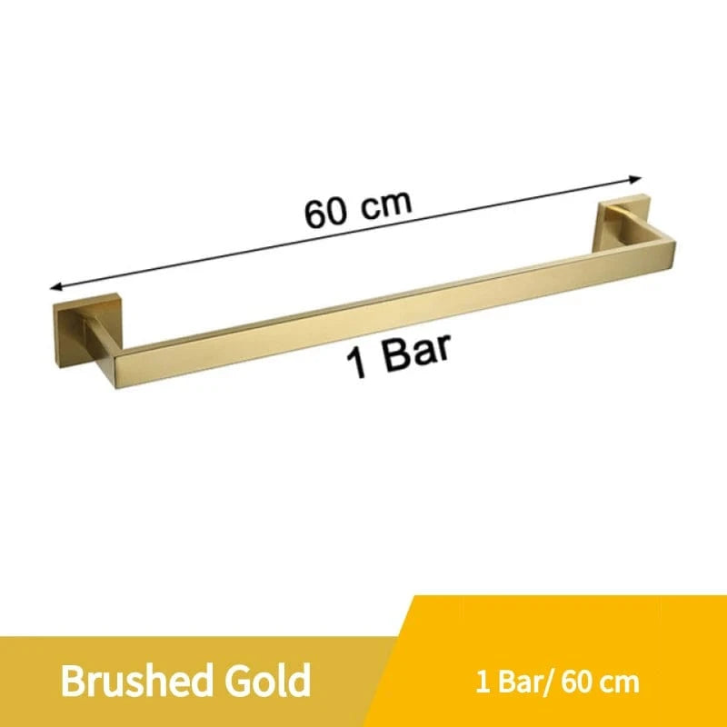 Or - 1 Barre L60cm Porte Serviettes Salle de Bain Mitigeo