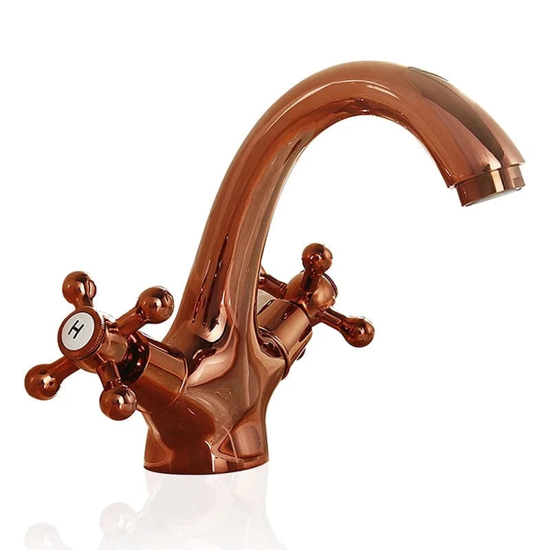 Mitigeo Or Rose Robinet Ancien Lavabo