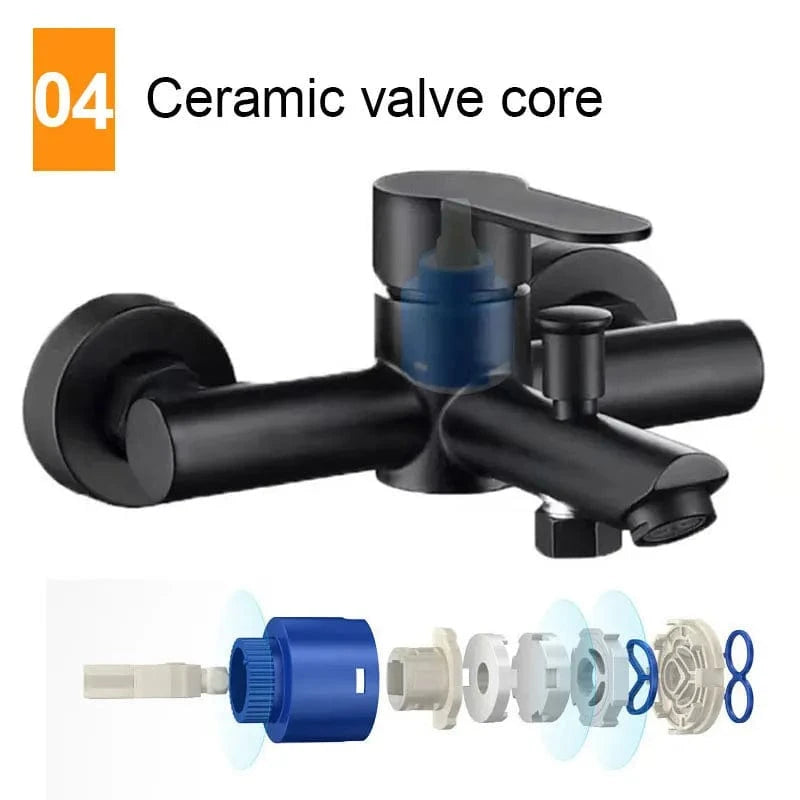 Robinet Baignoire Noir Mitigeo