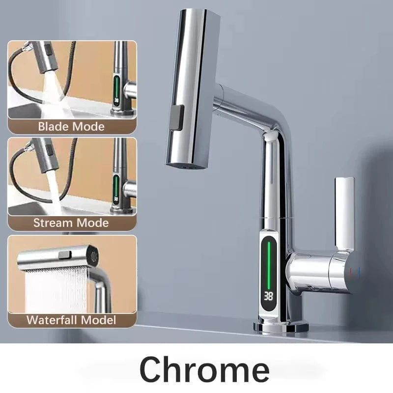 Mitigeo Chrome robinet cascade