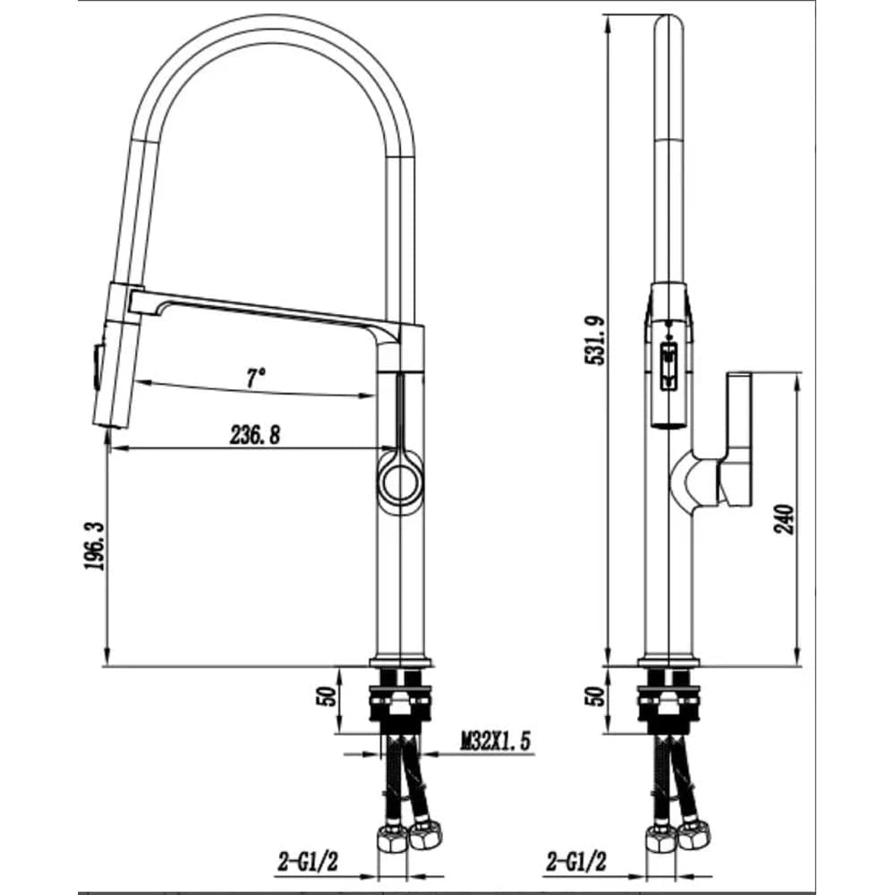 Robinet Cuisine Mitigeur avec Douchette Mitigeo