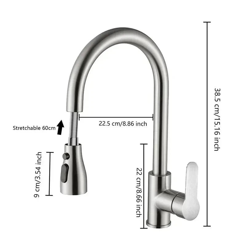 Robinet Cuisine Noir Douchette Mitigeo