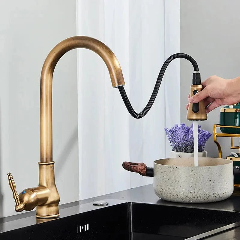Robinet Cuisine Vintage Douchette Mitigeo