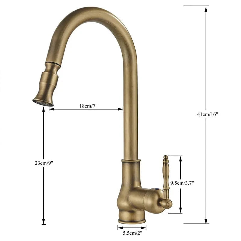Robinet Cuisine Vintage Douchette Mitigeo