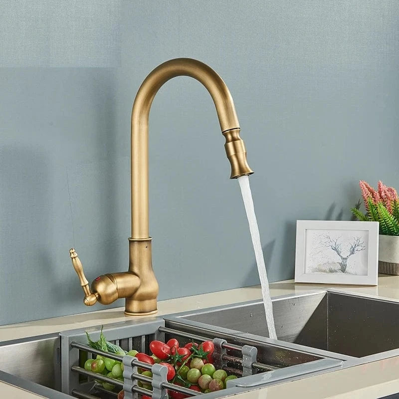 Laiton antique A Robinet Cuisine Vintage Mitigeo