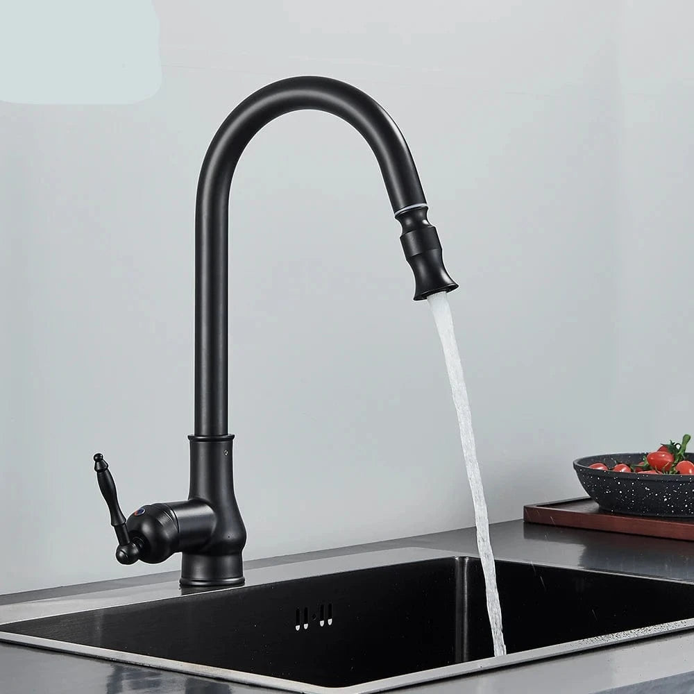 Noir Mat A Robinet Cuisine Vintage Mitigeo