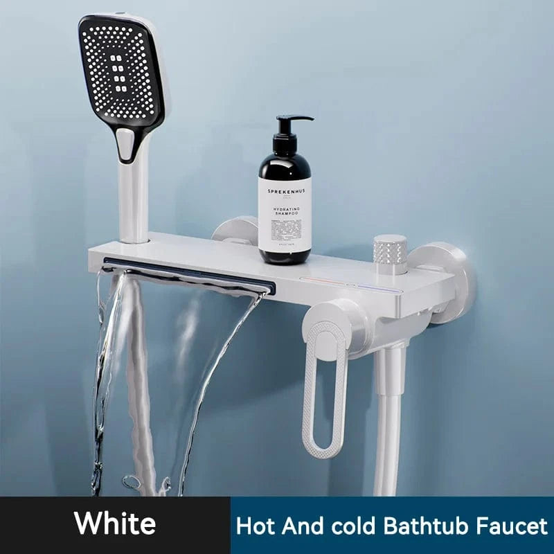 Blanc Robinet de Baignoire avec Douchette Mitigeo