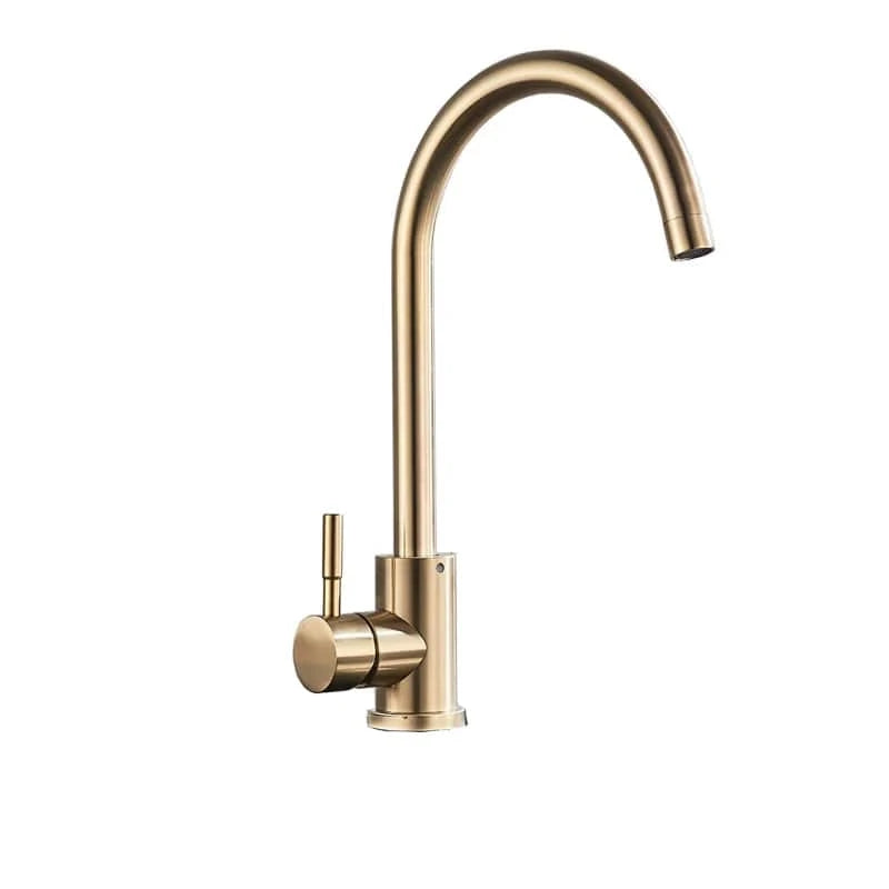 Or brossé Robinet de Cuisine Noir Mitigeo