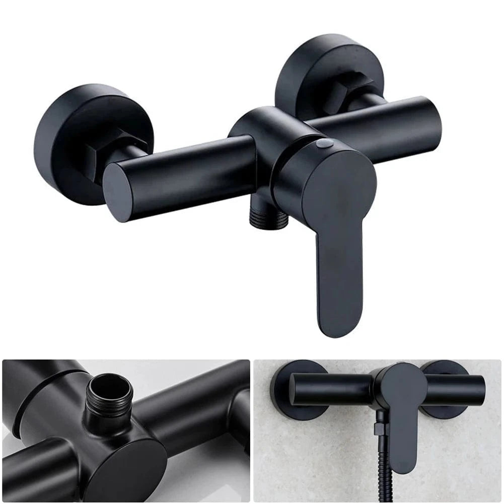 Robinet de Douche Noir Mitigeo