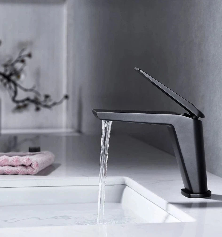 Robinet de Lavabo Noir Mitigeo