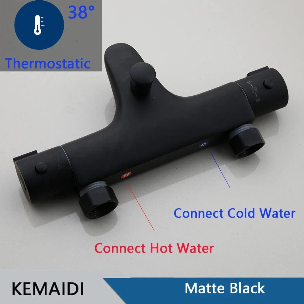 Noir Robinet Douche Noir Mitigeo