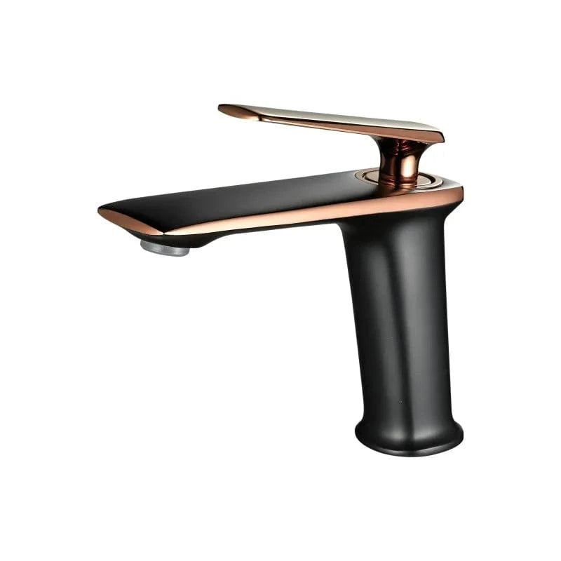 Mitigeo Lavabo - Noir Rose Or Robinet Haut Lavabo