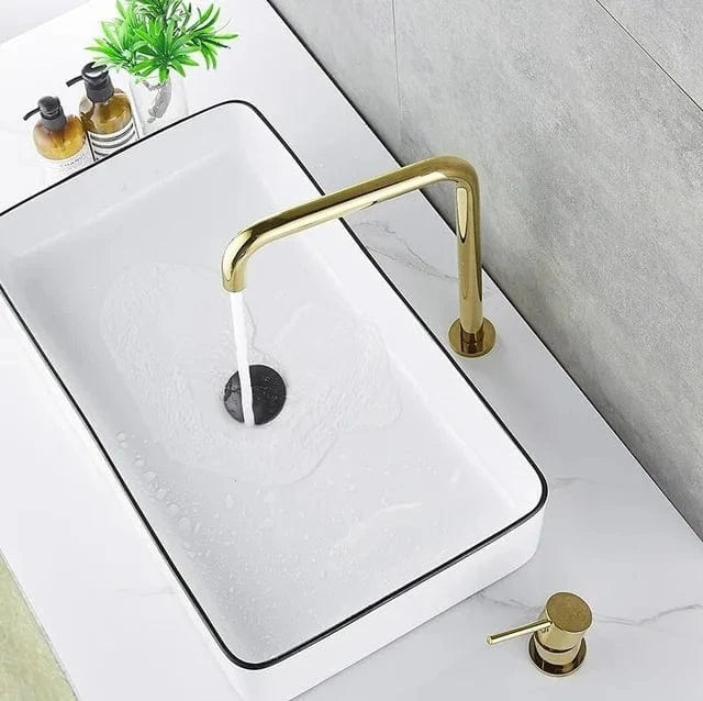 Or Robinet Lavabo 2 Trous Mitigeo