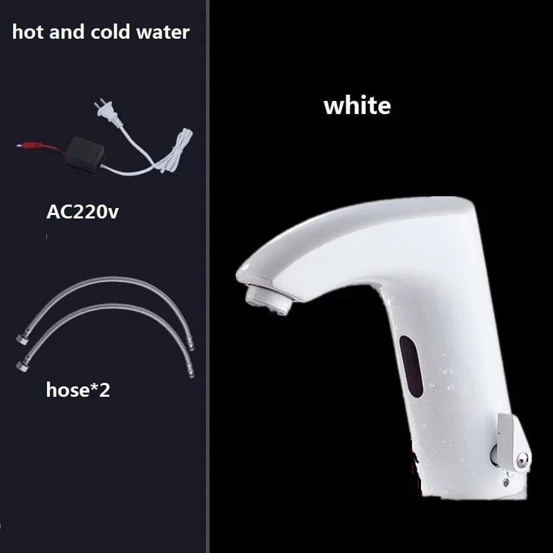 Blanc AC220v Robinet Lavabo Automatique Mitigeo