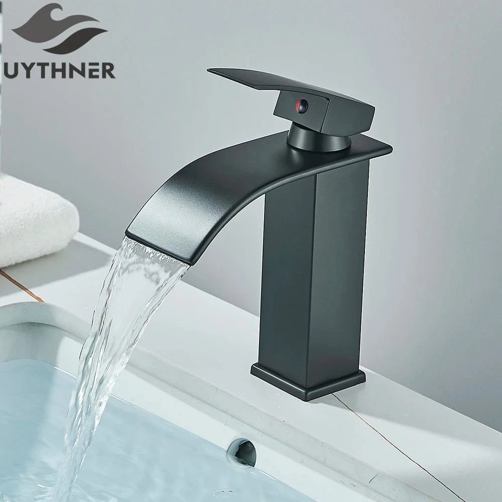 Mitigeo Noir - Lavabo Robinet Lavabo Cascade