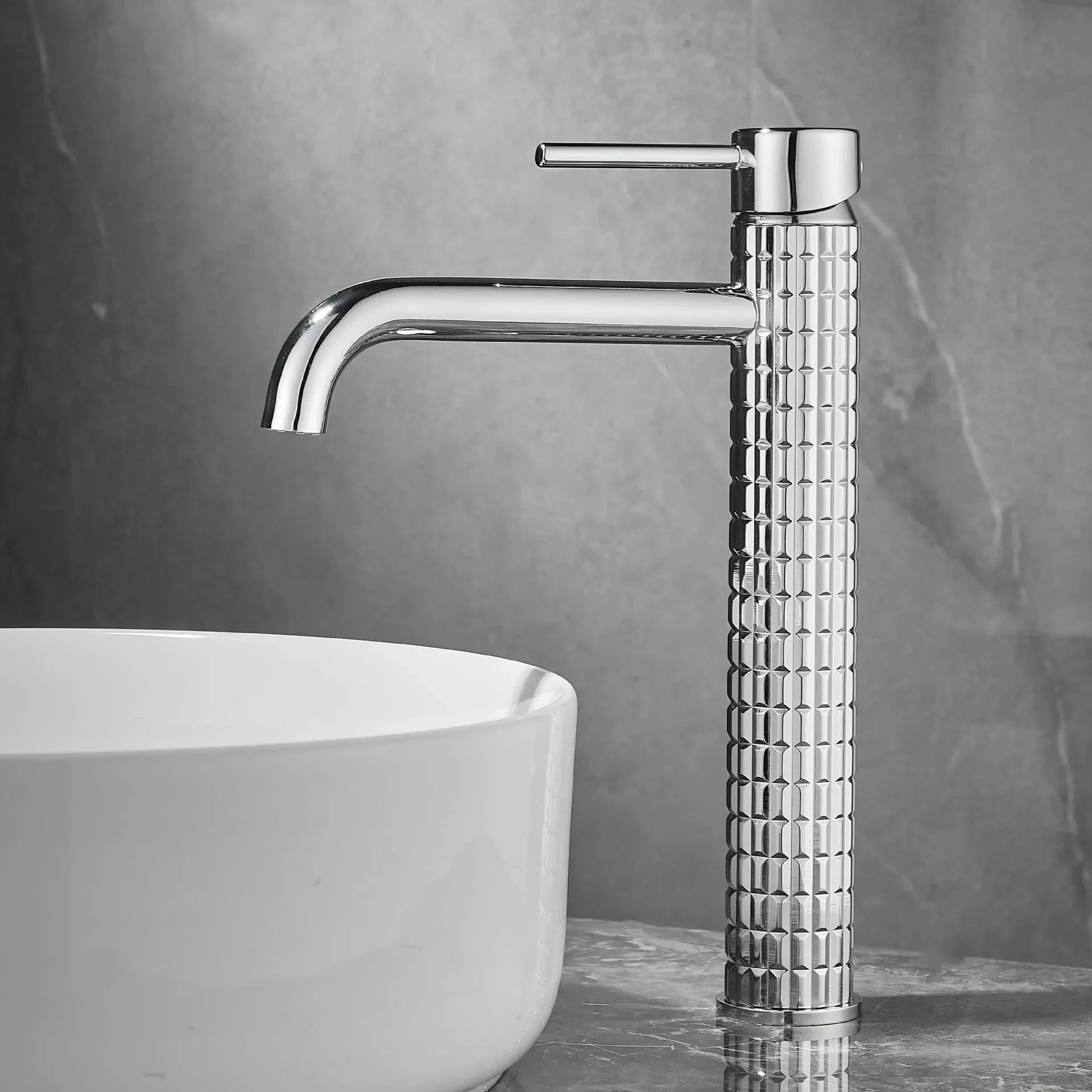 Chrome - Vasque Robinet Lavabo Doré Mitigeo