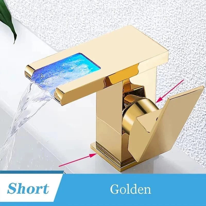 Or - Lavabo Robinet Lavabo Haut Moderne Mitigeo