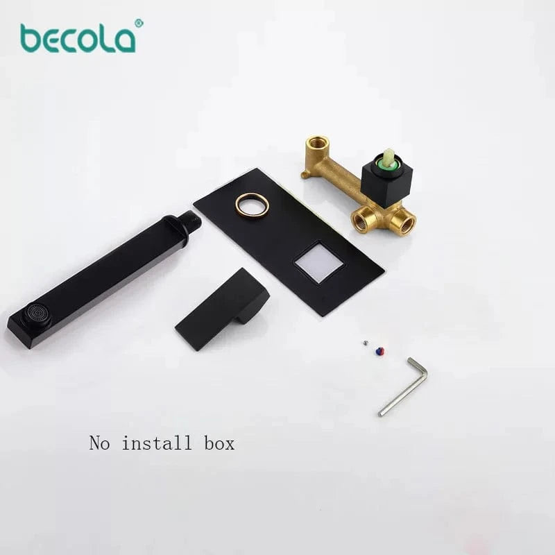 Mitigeo Noir Robinet Lavabo Mural