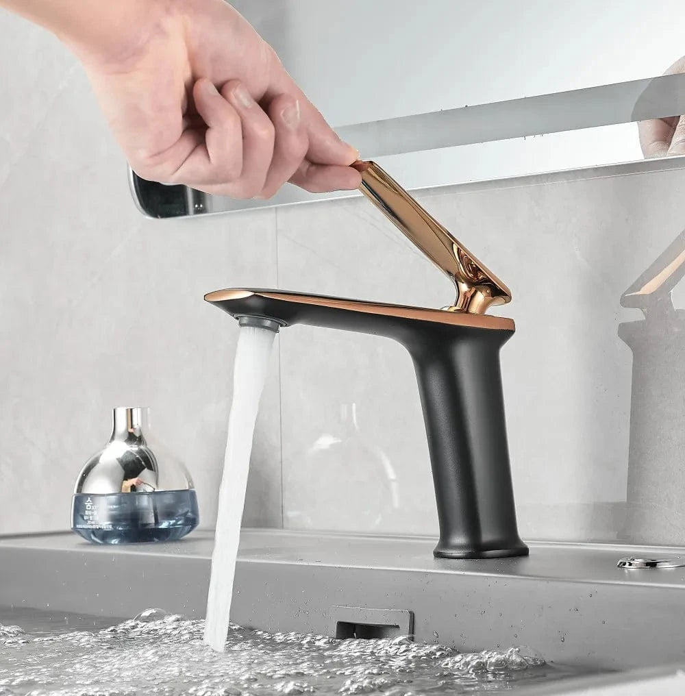 Robinet Lavabo Noir Mat Mitigeo