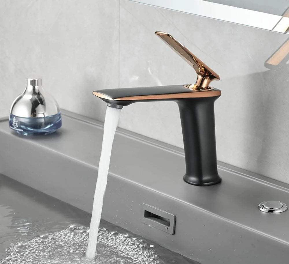 Robinet Lavabo Noir Mat Mitigeo