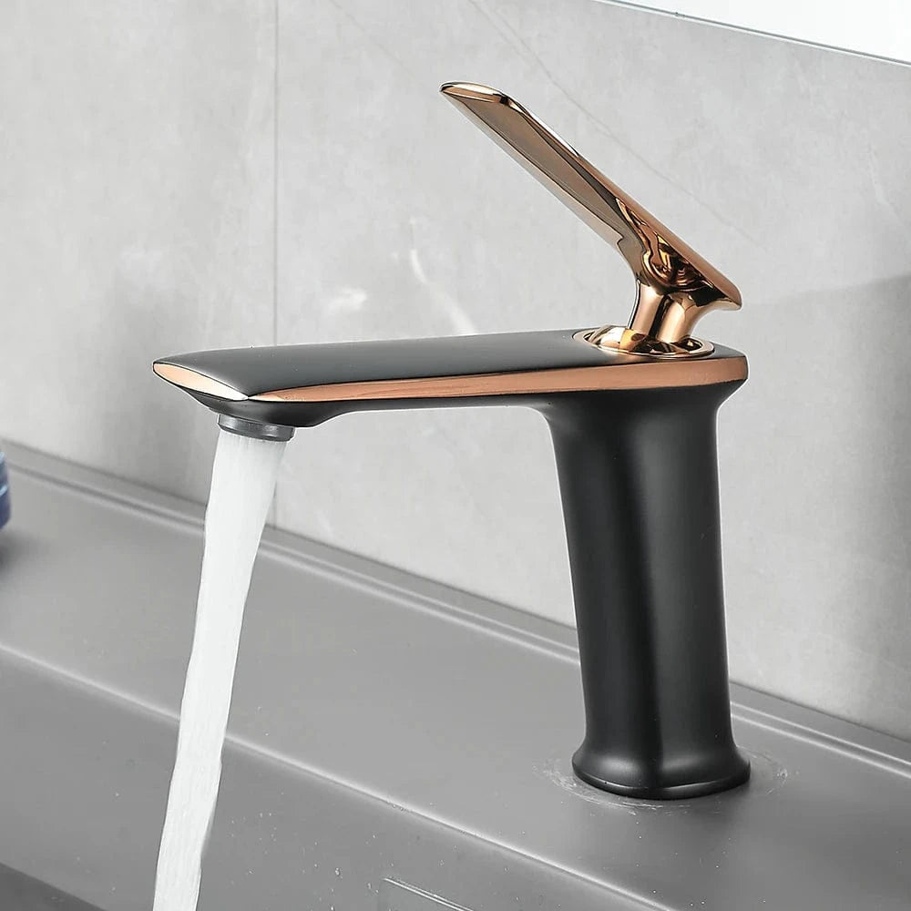 Robinet Lavabo Noir Mat Mitigeo
