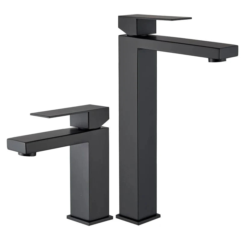Robinet Lavabo Noir Mitigeo