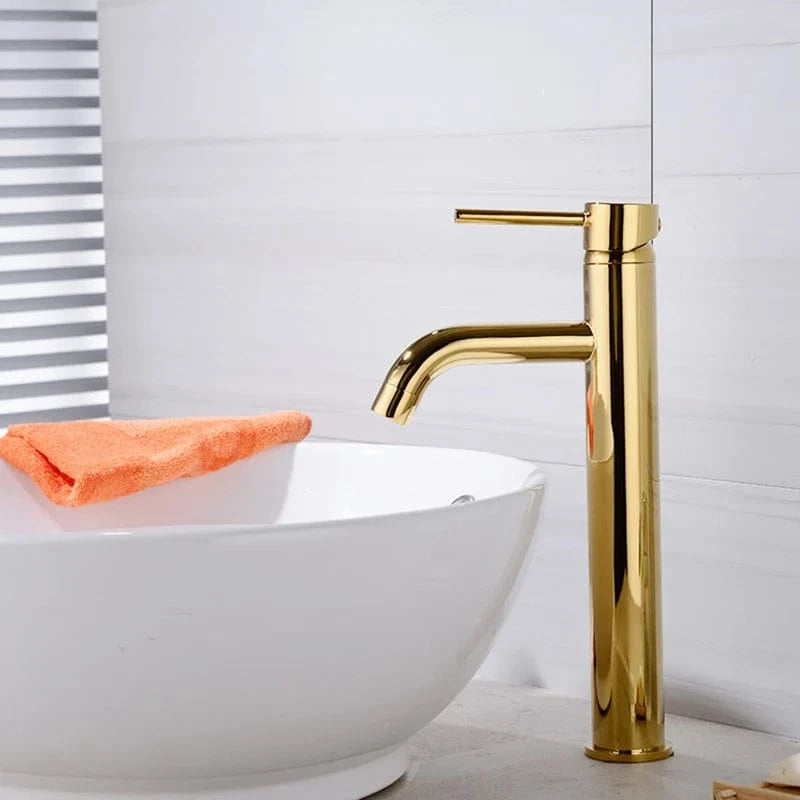 Robinet Lavabo Or Brossé Mitigeo