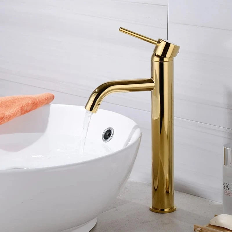 Robinet Lavabo Or Brossé Mitigeo