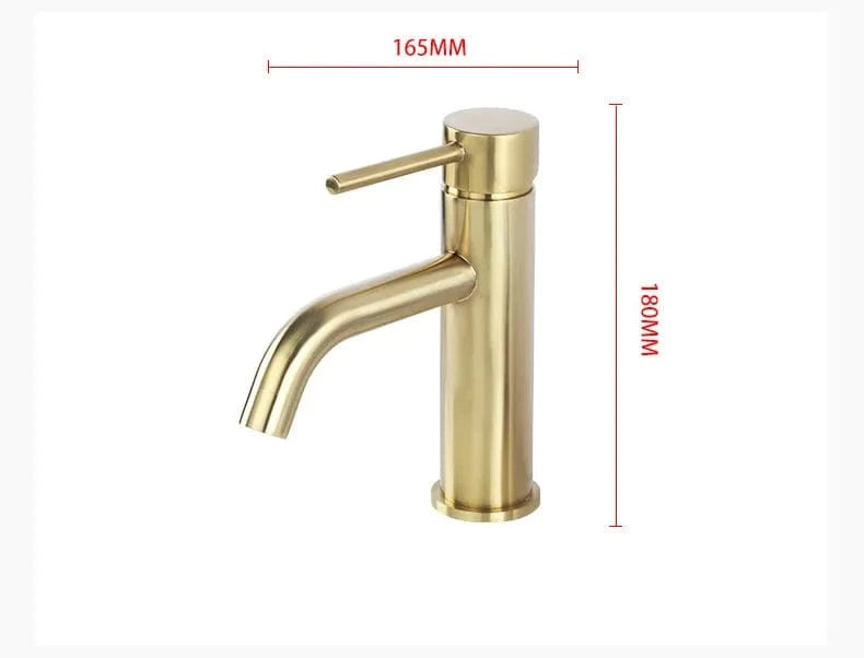 Robinet Lavabo Or Brossé Mitigeo
