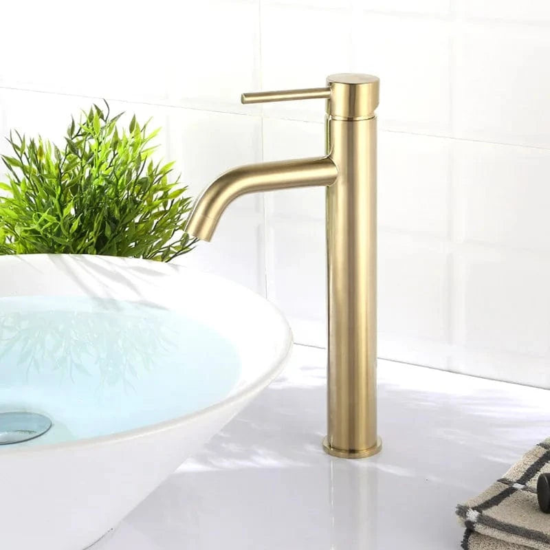 Robinet Lavabo Or Brossé Mitigeo
