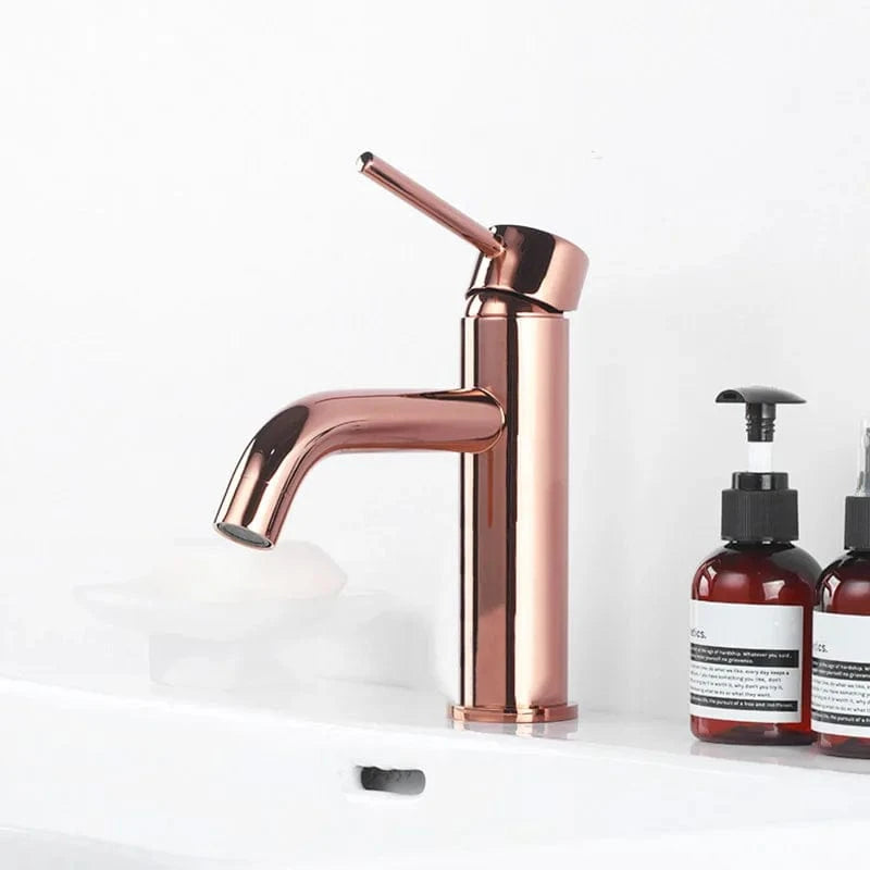 Robinet Lavabo Or Brossé Mitigeo