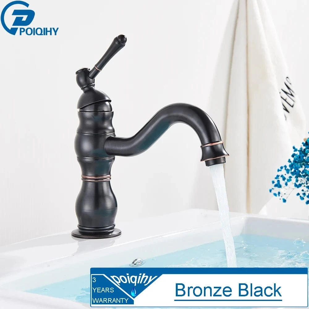 Noir Bronze - Lavabo Robinet Lavabo Retro Mitigeo