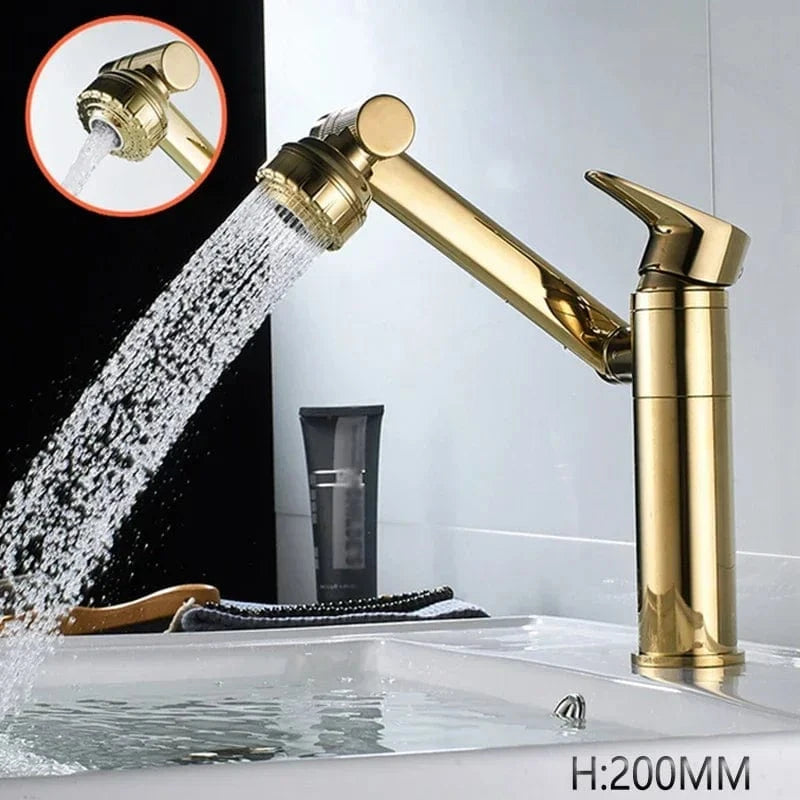 Robinet Mitigeur Lavabo Chrome Rotatif Mitigeo