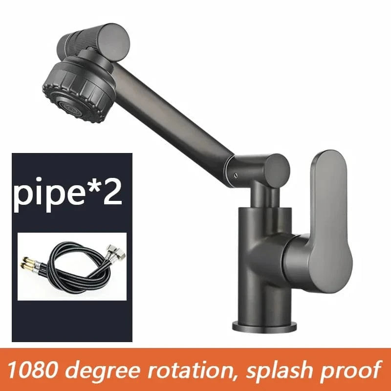 A - L 16 cm - Lavabo Robinet Mitigeur Lavabo Chrome Rotatif Mitigeo