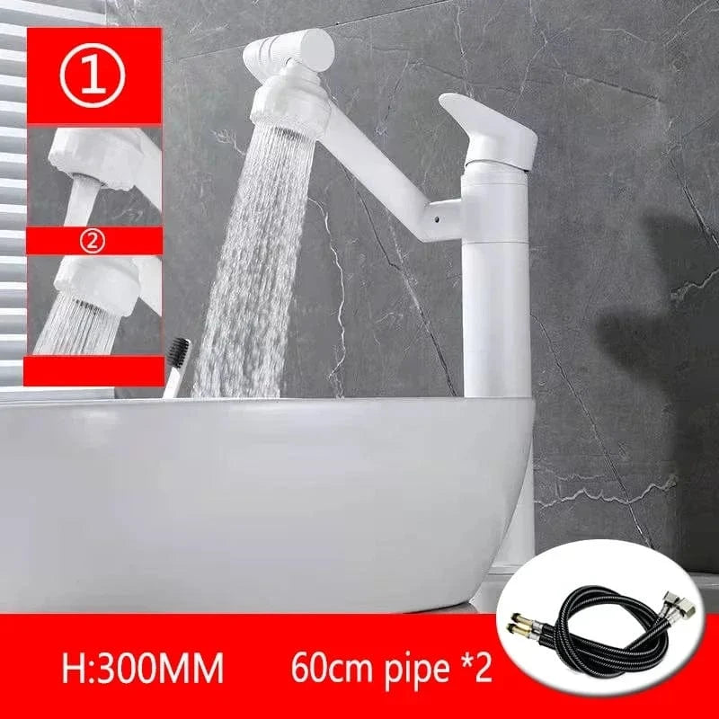 M - L 30 cm - Vasque Robinet Mitigeur Lavabo Chrome Rotatif Mitigeo