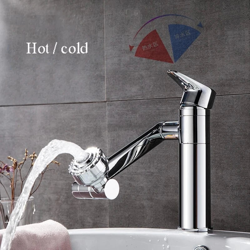 Robinet Mitigeur Lavabo Chrome Rotatif Mitigeo