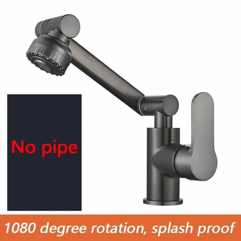 B - L 16 cm - Lavabo Robinet Mitigeur Lavabo Chrome Rotatif Mitigeo