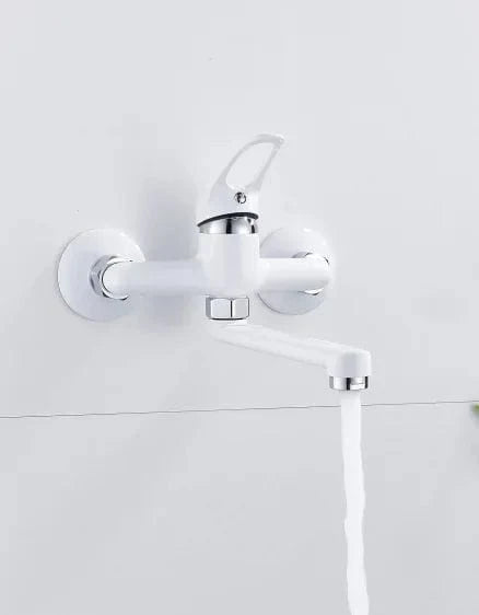 Mitigeo Blanc Robinet Mural Cuisine