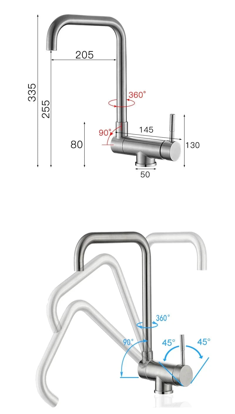 Robinet Rabattable Cuisine Mitigeo