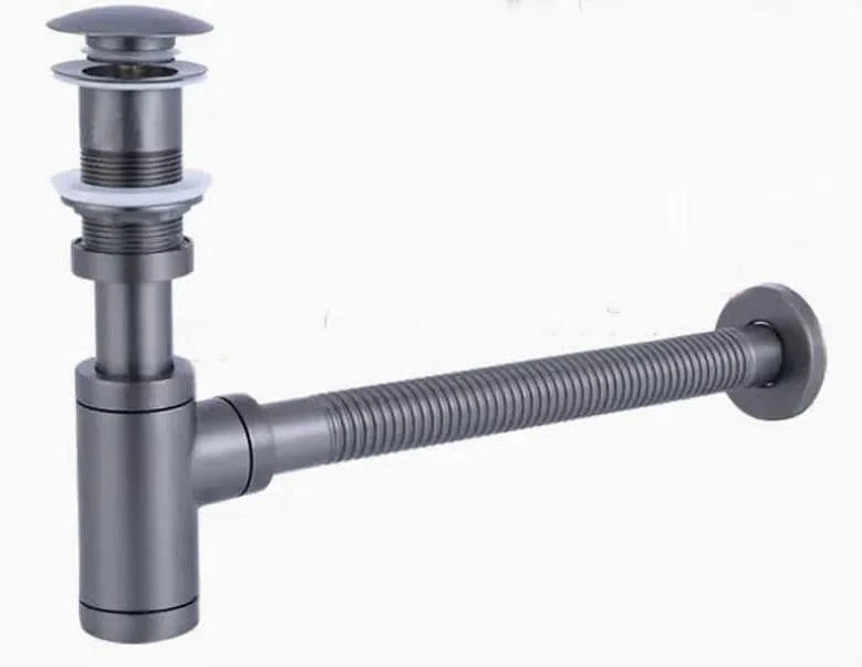 Gris sans trou Siphon avec Bonde Lavabo Mitigeo