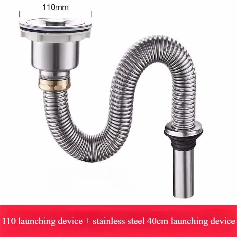 40cm Siphon Evier Cuisine Mitigeo