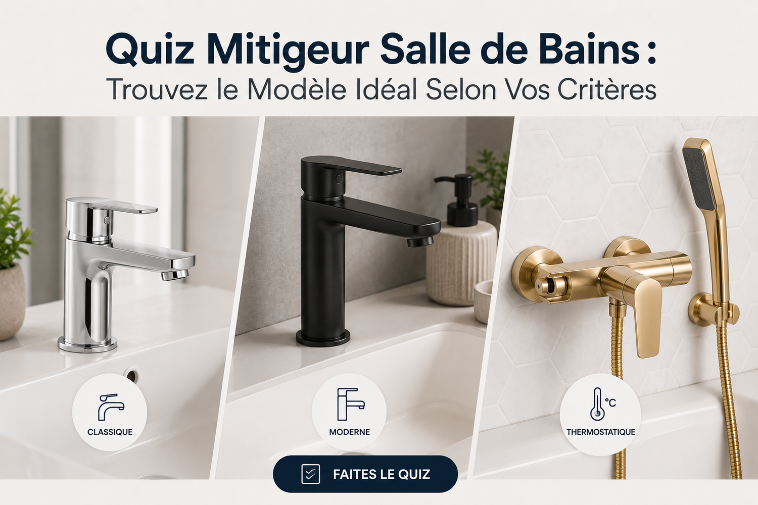 Quiz Mitigeur Salle de Bains : Trouvez le Modèle Idéal Selon Vos Critères