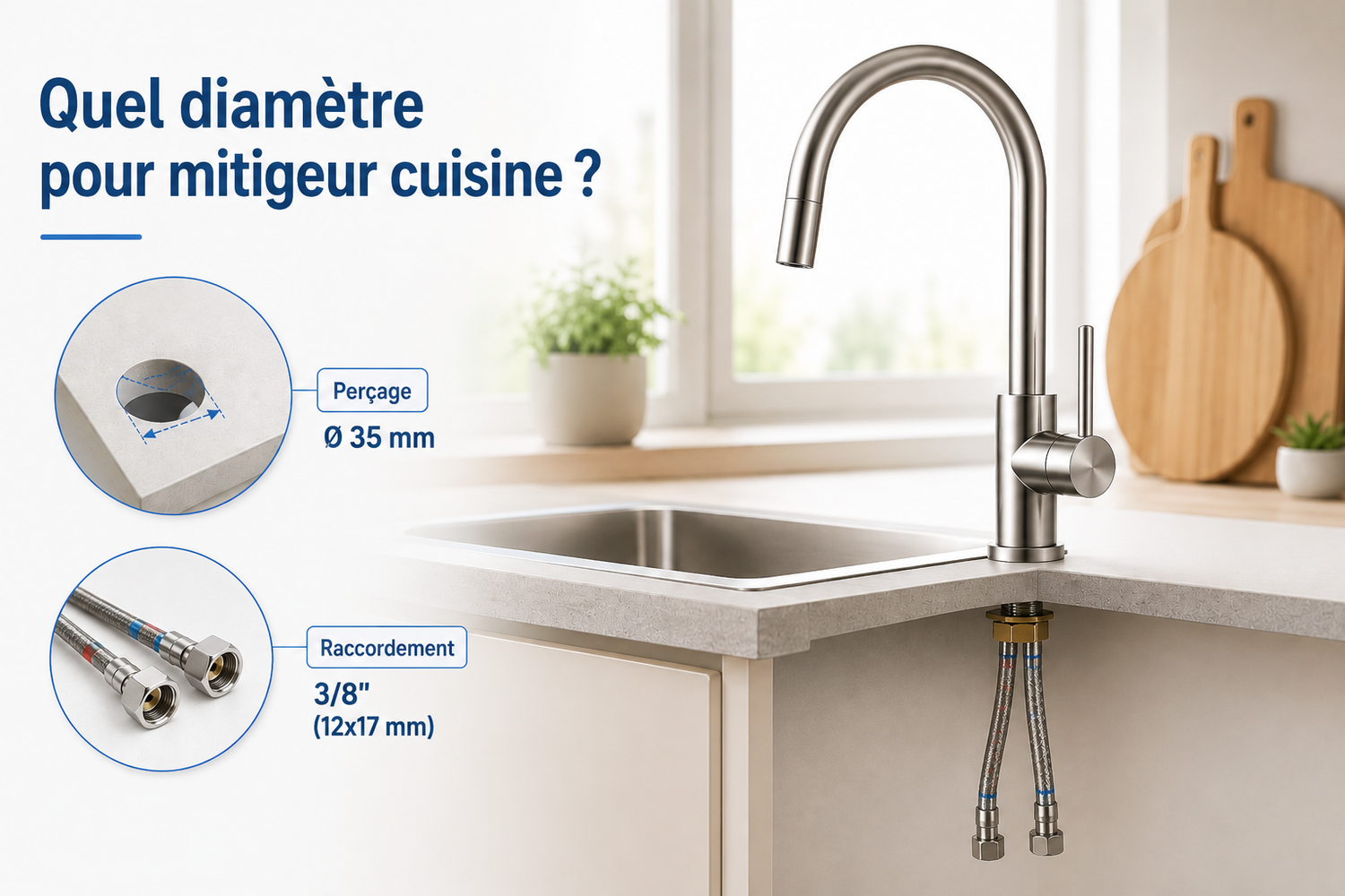 Quel diamètre pour mitigeur cuisine